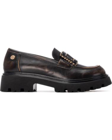 XTI 144429 MOCASSINS BRONZE COM SOLA TRATORADA E DETALHE METALIZADO BRONCE