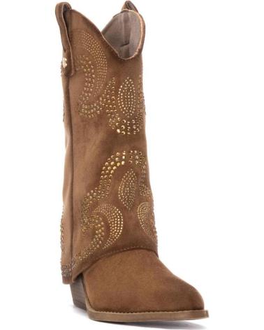 BOTA COWBOY XTI 144467 CAMEL COM BORDADOS ÉTNICOS CAMEL