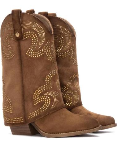 BOTA COWBOY XTI 144467 CAMEL COM BORDADOS ÉTNICOS CAMEL