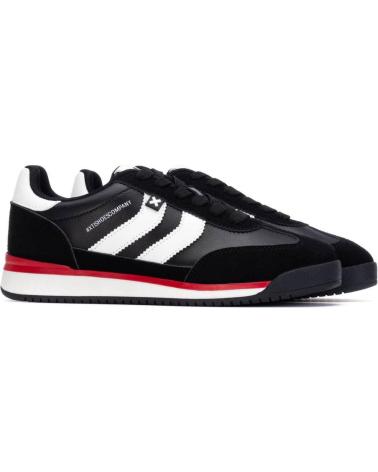 ZAPATILLAS CASUAL XTI 144587 NEGRAS CON DETALLES BLANCOS Y ROJOS NEGRO