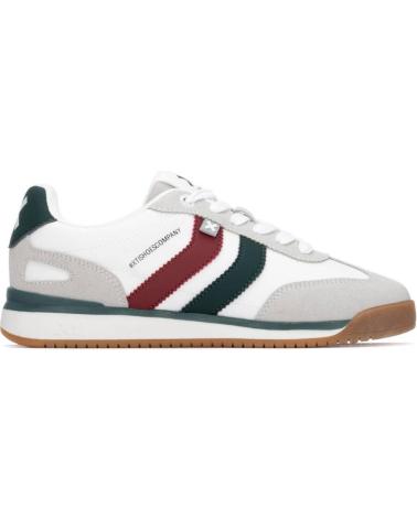 ZAPATILLAS XTI 144588 BLANCAS CON DETALLES BURDEOS Y VERDE OSCURO BLANCO