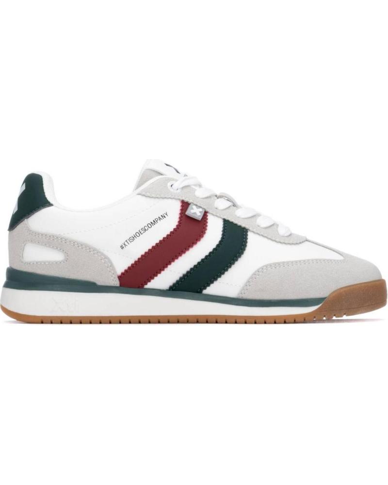ZAPATILLAS XTI 144588 BLANCAS CON DETALLES BURDEOS Y VERDE OSCURO BLANCO