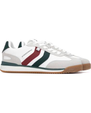 ZAPATILLAS XTI 144588 BLANCAS CON DETALLES BURDEOS Y VERDE OSCURO BLANCO