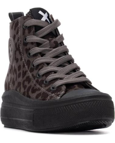 SAPATILHAS XTI 151295 PRETAS ESTAMPADO ANIMAL COM PLATAFORMA NEGRO