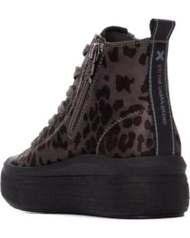 SAPATILHAS XTI 151295 PRETAS ESTAMPADO ANIMAL COM PLATAFORMA NEGRO