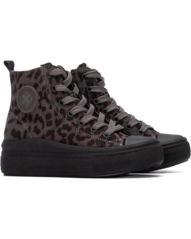 SAPATILHAS XTI 151295 PRETAS ESTAMPADO ANIMAL COM PLATAFORMA NEGRO