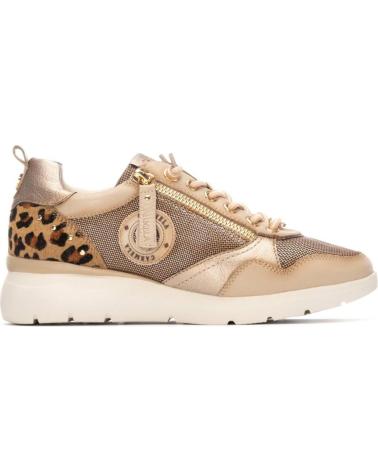 SCARPE SPORTIVE CARMELA 162513 STAMPA ANIMALIER METALLIZZATA BEIGE BEIGE