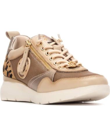 SCARPE SPORTIVE CARMELA 162513 STAMPA ANIMALIER METALLIZZATA BEIGE BEIGE