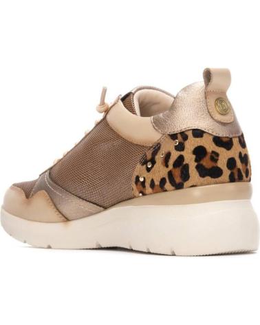 SCARPE SPORTIVE CARMELA 162513 STAMPA ANIMALIER METALLIZZATA BEIGE BEIGE
