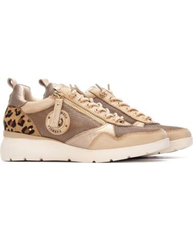 SCARPE SPORTIVE CARMELA 162513 STAMPA ANIMALIER METALLIZZATA BEIGE BEIGE