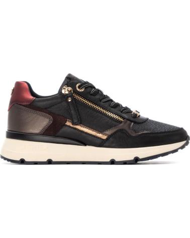 SNEAKERS CARMELA 162517 MESH NERE CON DETTAGLI ROSSI E CERNIERA NEGRO