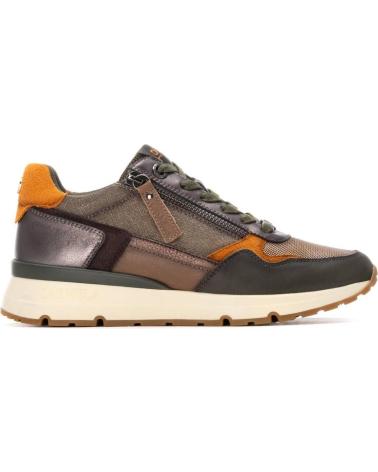 SNEAKERS CARMELA 162517 KAKI CON DETTAGLI MARRONI E CERNIERA DECORATIVA KAKI