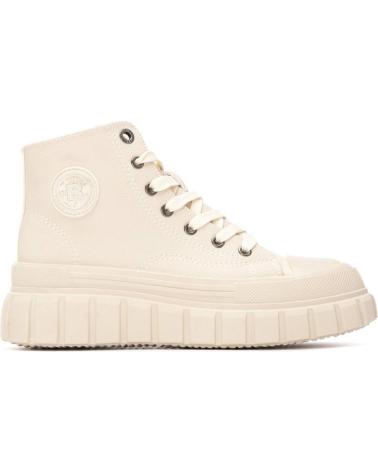 BOTAS DE CANO ALTO REFRESH 173076 BEGE COM SOLA TRATORADA BEIGE