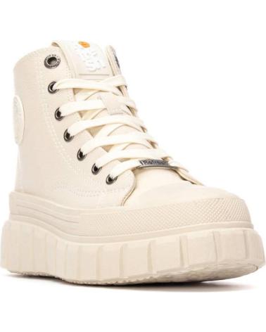 BOTAS DE CANO ALTO REFRESH 173076 BEGE COM SOLA TRATORADA BEIGE