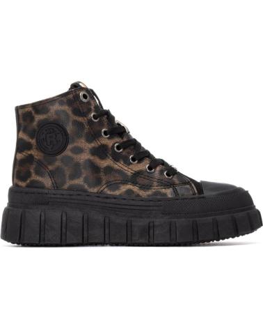 REFRESH 173076 - BOTA PLATAFORMA ESTAMPA LEOPARDO CAMEL