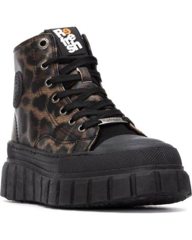 REFRESH 173076 - BOTA PLATAFORMA ESTAMPA LEOPARDO CAMEL