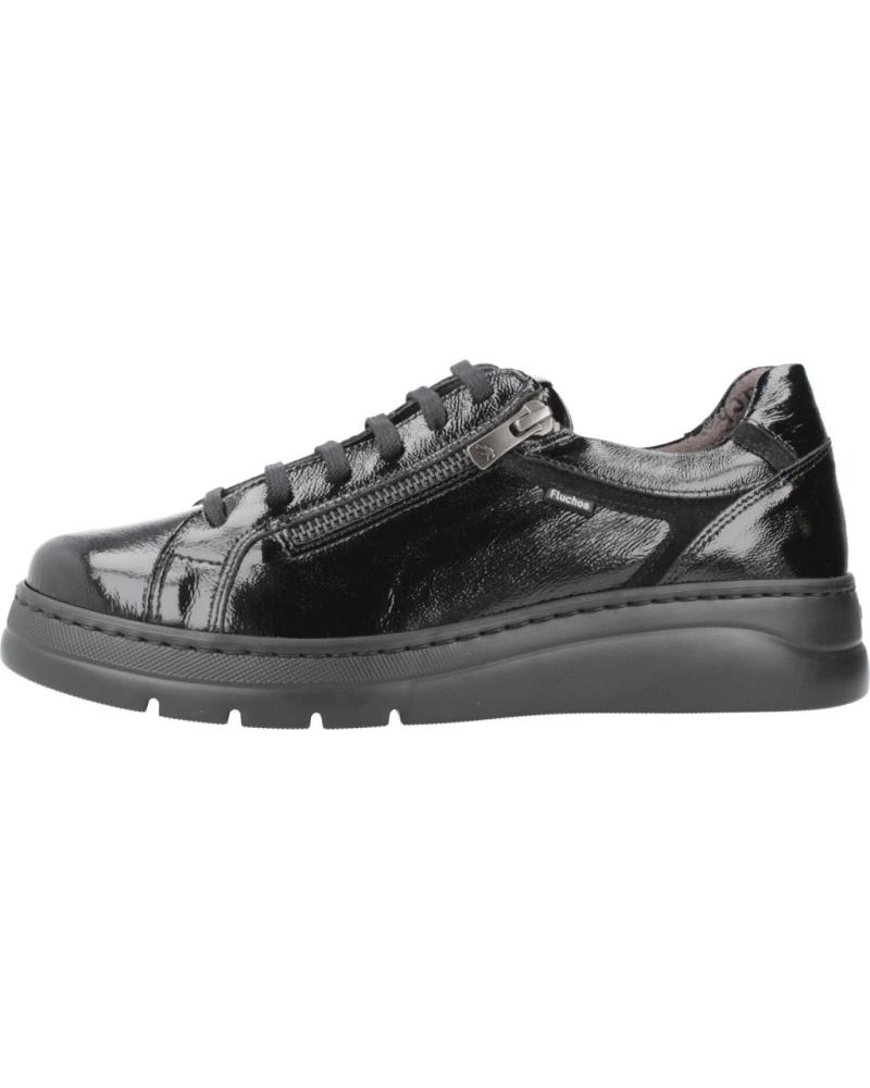 Zapatos de Mujer FLUCHOS ZAPATO CORDON POMPAS NEGRO