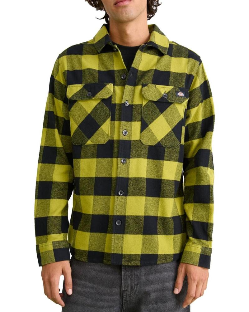 DICKIES CAMICIA SACRAMENTO SHIRT EVERGREEN SPRIG NAN