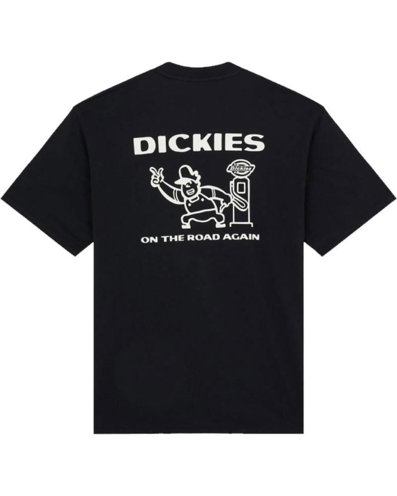 DICKIES BURNS TEE SS BLACK GRAPHIC T-SHIRT NEGRO