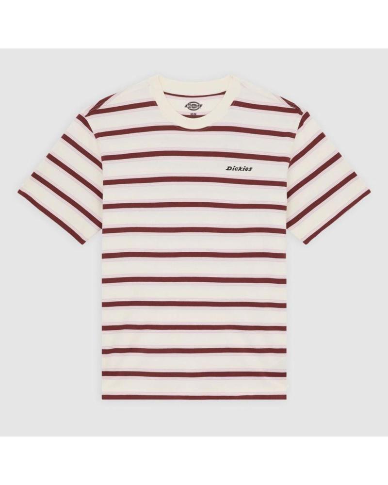 DICKIES YORK STRIPE TEE SS T-SHIRT - EGRET STRIPES NAN