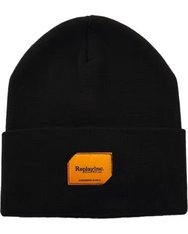 REPLAY BEANIE MODEL D7003 IN BLACK 0098