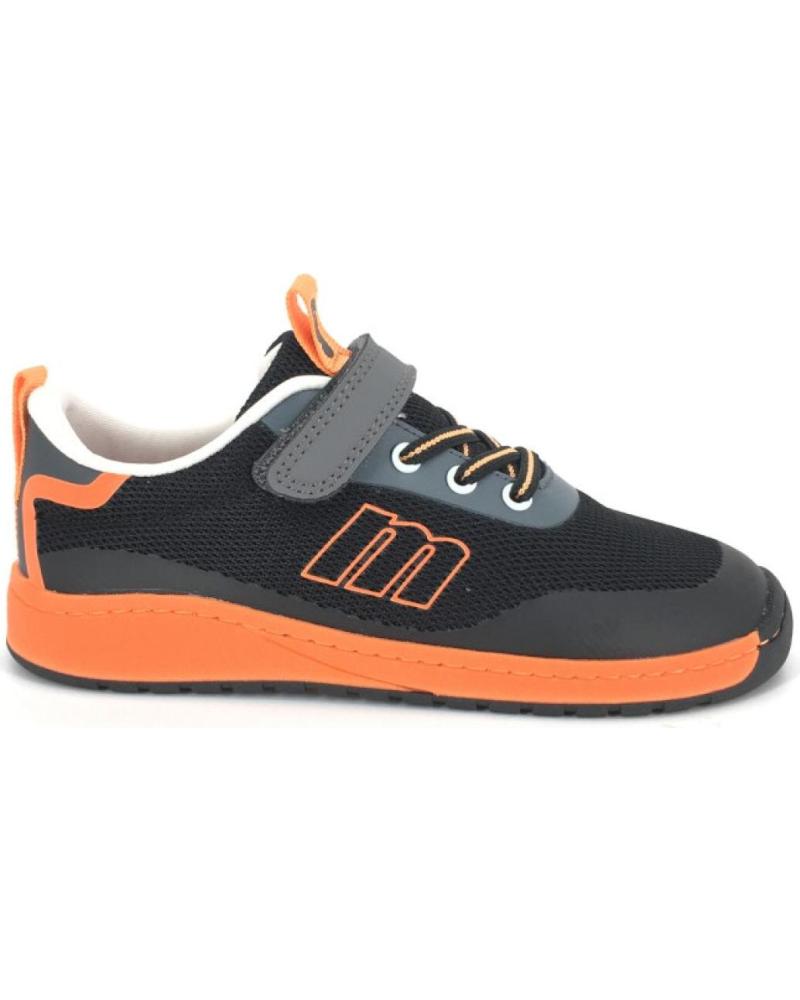 MTNG SAPATILHAS MUSNETS PRETAS E LARANJA COM VELCRO - REF. 13848 NEGRO