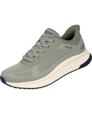 SKECHERS SLIP-INS BOBS SPORT SQUAD CHAOS 4 OLIVE - MODEL 118423 OLIVA