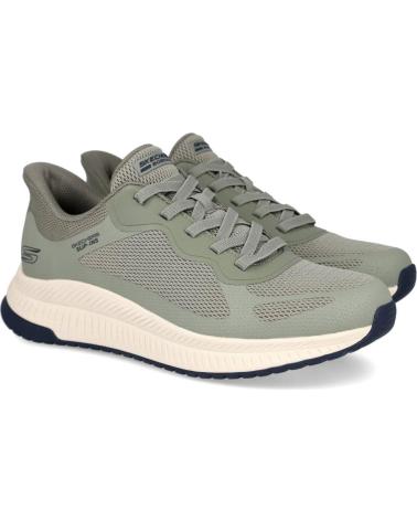 SKECHERS SLIP-INS BOBS SPORT SQUAD CHAOS 4 OLIVE - MODEL 118423 OLIVA