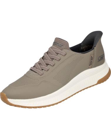 SKECHERS SLIP-INS BOBS SPORT SQUAD 4 DIRECT STEP 118424 TAUPE TAUPE