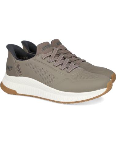 SKECHERS SLIP-INS BOBS SPORT SQUAD 4 DIRECT STEP 118424 TAUPE TAUPE