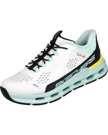 SKECHERS SLIP-INS GLIDE-STEP VISTA LANE 303654L BLANC TURQUOISE BLANCO TURQUESA