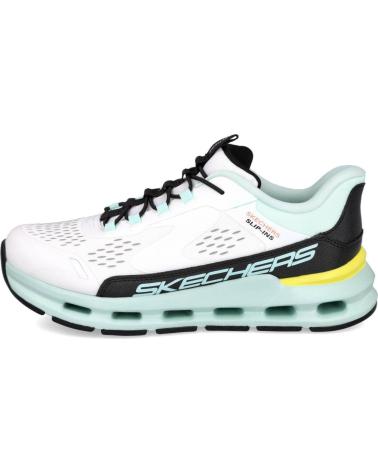 SKECHERS SLIP-INS GLIDE-STEP VISTA LANE 303654L BLANC TURQUOISE BLANCO TURQUESA