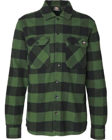 DICKIES SACRAMENTO PLAID SHIRT PINE NEEDLE GREEN NAN