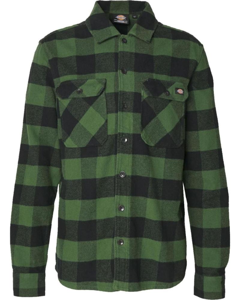 DICKIES SACRAMENTO PLAID SHIRT PINE NEEDLE GREEN NAN