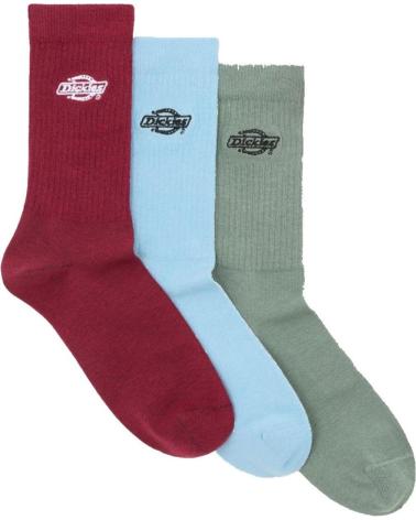 DICKIES PACK OF 3 SUMMERDALE SOCKS TIBETAN RED NAN