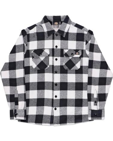 DICKIES NEW SACRAMENTO PLAID SHIRT BLACK/WHITE NAN