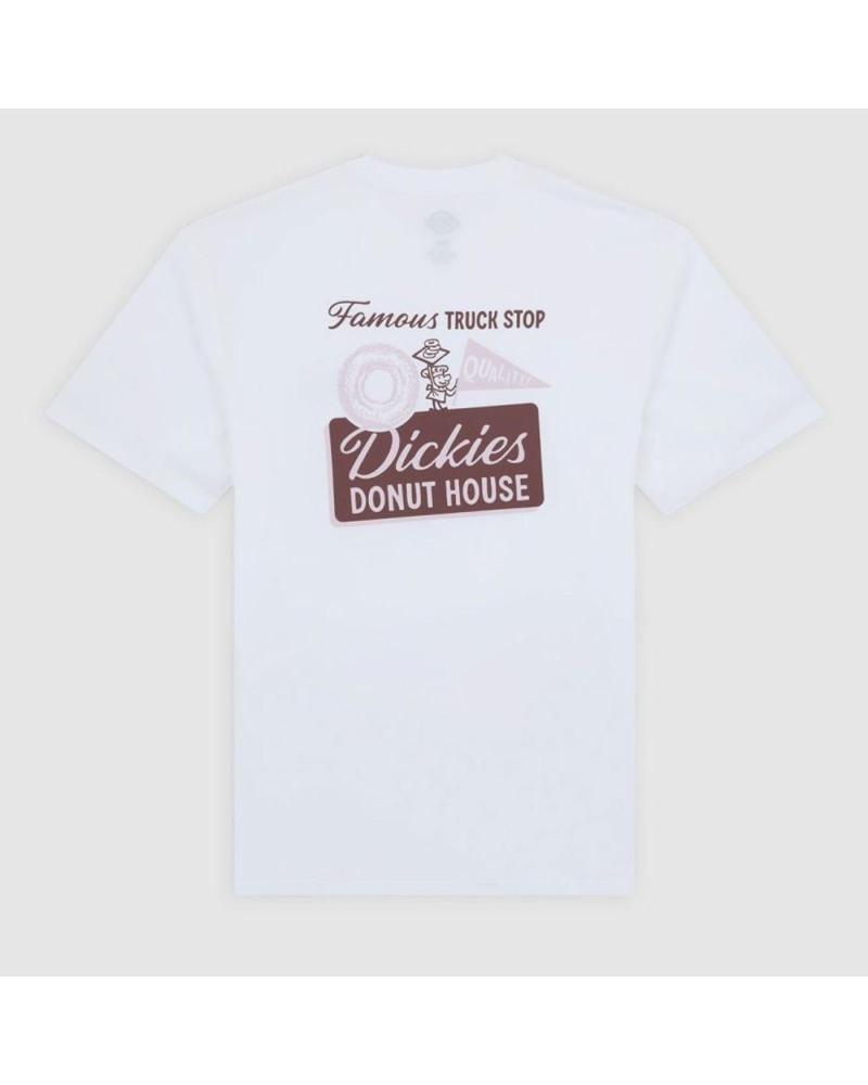 T-SHIRT DICKIES DONUT HOUSE SS BLANC BLANCO