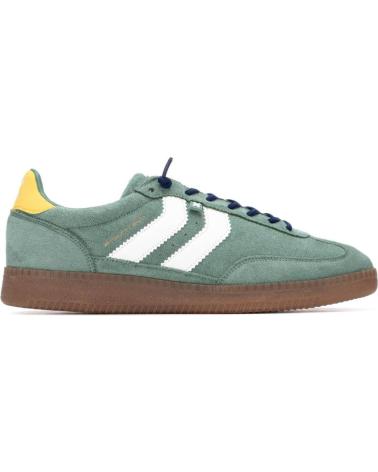 XTI CASUAL SNEAKERS 14416904 GREEN WITH WHITE STRIPES, YELLOW DETAIL AND CARAMEL SOLE VERDE