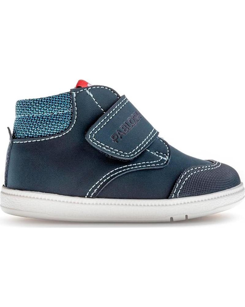 PABLOSKY BAREFOOT ANKLE BOOT WITH VELCRO BLUE AZUL