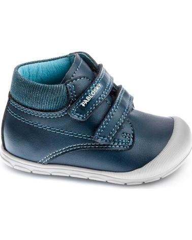 BOTTINE PABLOSKY BAREFOOT À VELCROS BLEU AZUL
