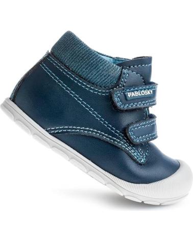 BOTTINE PABLOSKY BAREFOOT À VELCROS BLEU AZUL
