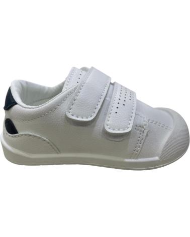 BASKETS RESPECTUEUSES BUBBLE BOBBLE K830 BLANC-BLEU MARINE AZUL