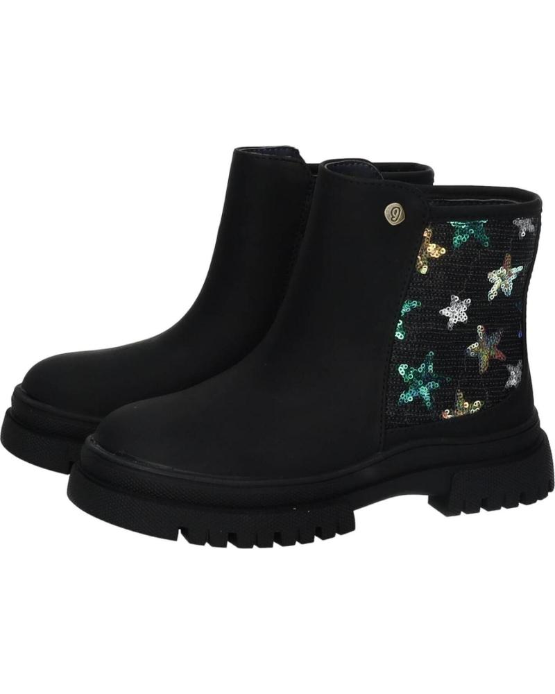 BOTA CHELSEA GARVALIN 251565-A054 NEGRA CON ESTAMPADO DE MARIPOSAS NEGRO