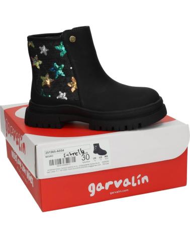BOTA CHELSEA GARVALIN 251565-A054 NEGRA CON ESTAMPADO DE MARIPOSAS NEGRO