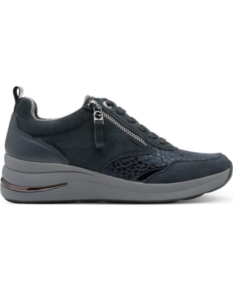 BASKETS TAMARIS 83714 NUBUCK-LYCRA BLEU AVEC FERMETURE ÉCLAIR AZUL