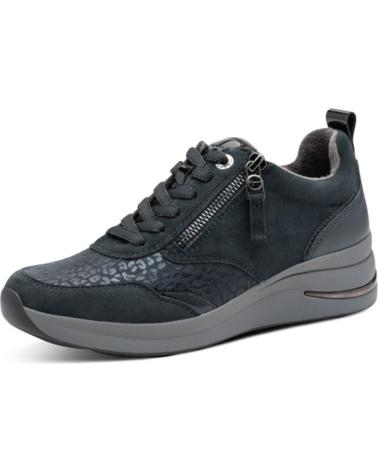 BASKETS TAMARIS 83714 NUBUCK-LYCRA BLEU AVEC FERMETURE ÉCLAIR AZUL
