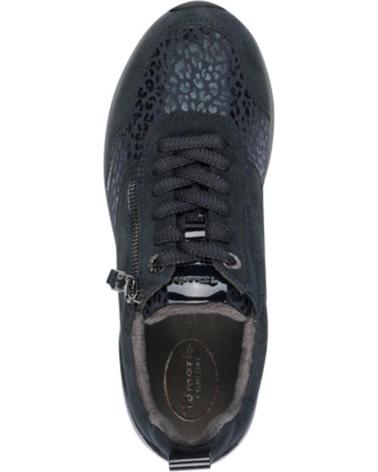 BASKETS TAMARIS 83714 NUBUCK-LYCRA BLEU AVEC FERMETURE ÉCLAIR AZUL