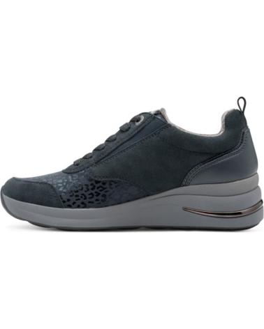 BASKETS TAMARIS 83714 NUBUCK-LYCRA BLEU AVEC FERMETURE ÉCLAIR AZUL