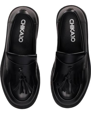 CHIKA10 DALLAS 11 BLACK LOAFERS WITH TRACK SOLE NEGRO-BLACK