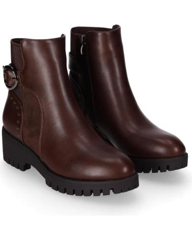 CHIKA10 CARNAVALES 12 BRAUNE STIEFELETTEN MIT ZIERSCHNALLE MARRON-BROWN